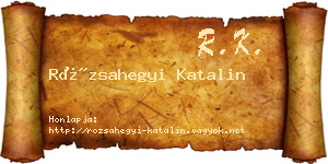 Rózsahegyi Katalin névjegykártya